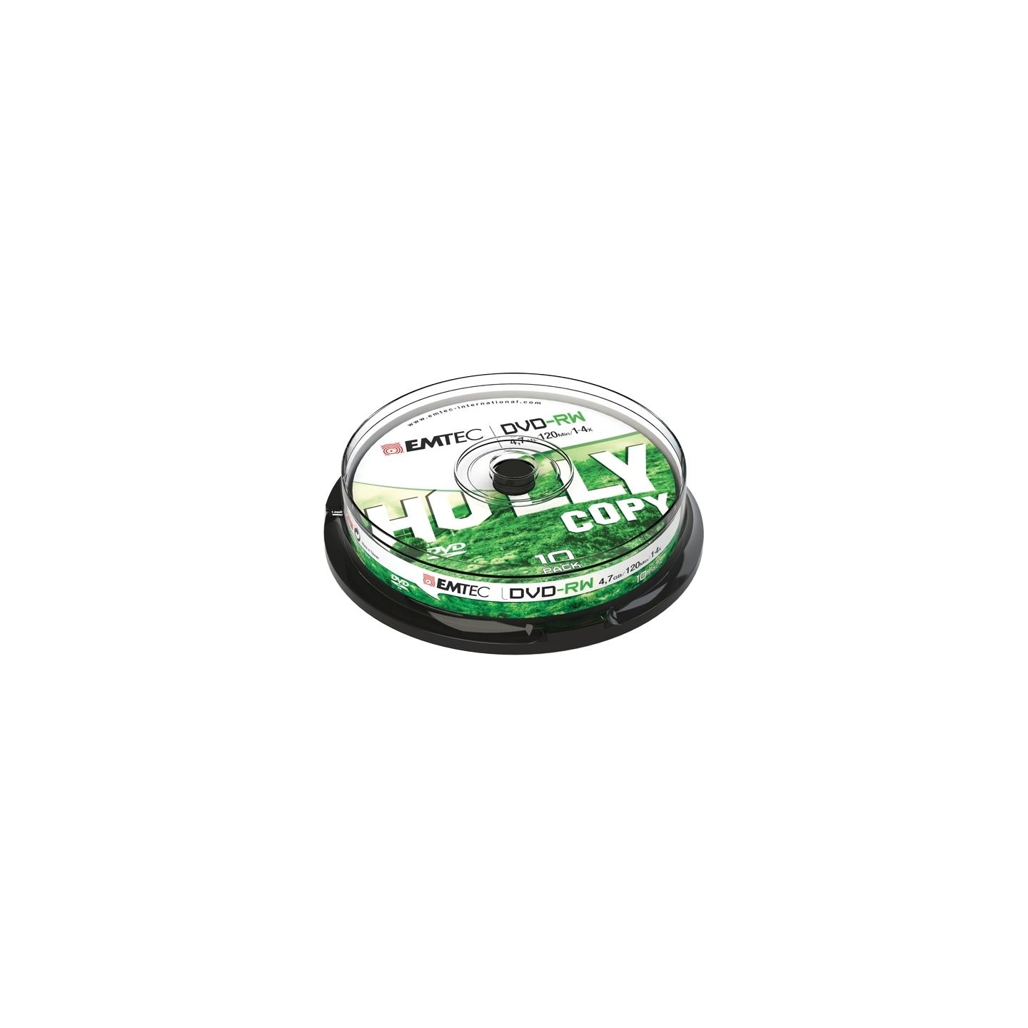 Emtec DVD-RW 4,7GB 1-4x Holly Copy 10 pcs  Cake Box