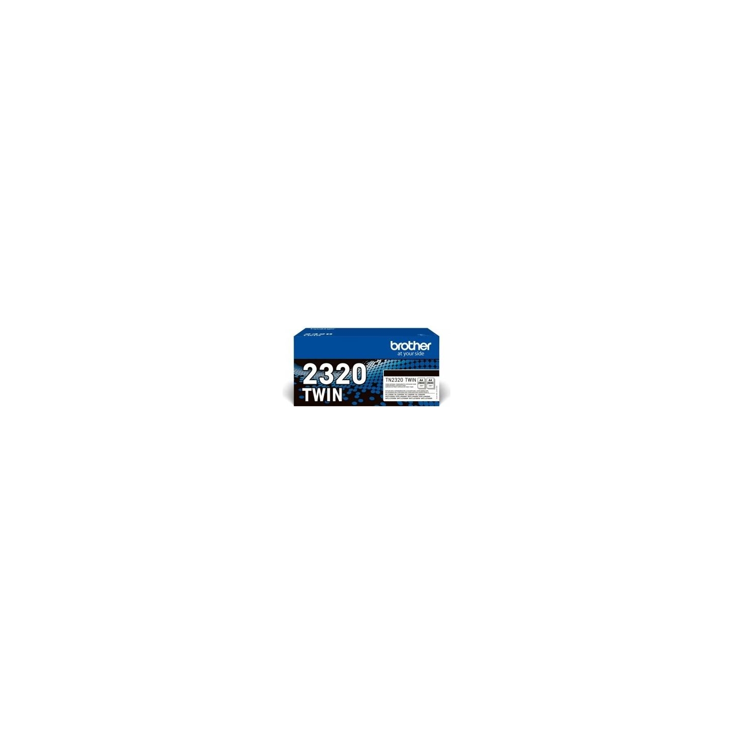 Brother TN2320 TWIN-PACK BLACK TONERS (BK = 2,600 PAGES/CARTRIDGE)