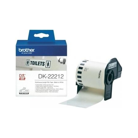 Brother DK22212 WHITE FILM TAPE 62MM