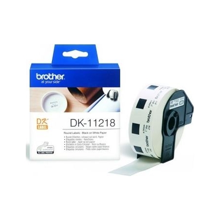 Brother DK11218 1"ROUND PAPER LABELS