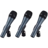Sennheiser 3PACK E835, MICROPHONE SET WITH 3X E 835, VOCAL MICROPHONE, DYNAMIC, CARDIOID, INCLUDING MICROPHONE BRACKET AND CASES