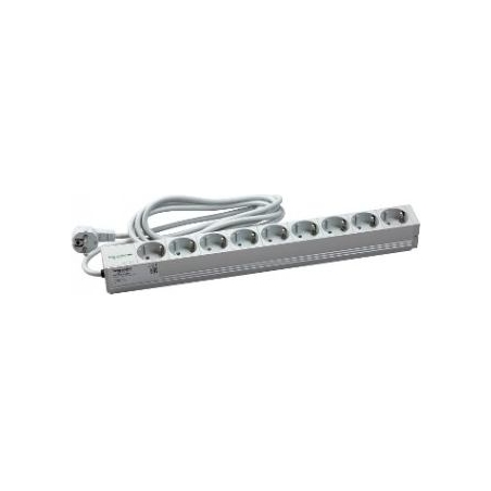 Schneider ELECTRIC ACTASSI 1U PDU POWER DISTRIBUTION RAIL - 9 SCHUKO SOCKETS 19P VDE