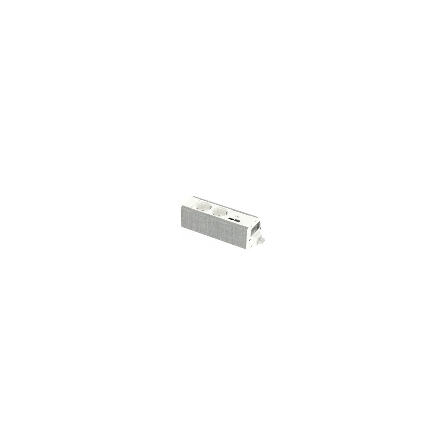 Schneider ELECTRIC UNICA SYSTEM+ MOD.UNIT 2XSCHUKO+USBA/C WHITE/GREY