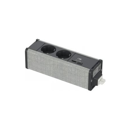 Schneider ELECTRIC UNICA SYSTEM+ MOD.UNIT 2XSCHUKO+USBA/C ANTHR/GREY