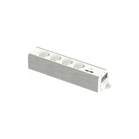 Schneider ELECTRIC UNICA SYSTEM+ MOD.UNIT 4XSCHUKO+USBA/C WHITE/GREY