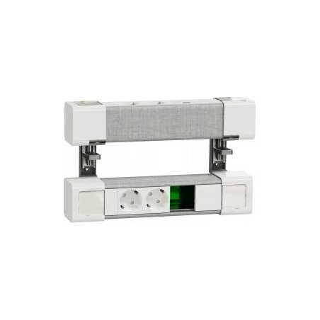 Schneider ELECTRIC UNICA SYSTEM+ DESK UNIT 4XSCHUKO+USB A/C+RJ45 OPT, WHITE/GREY