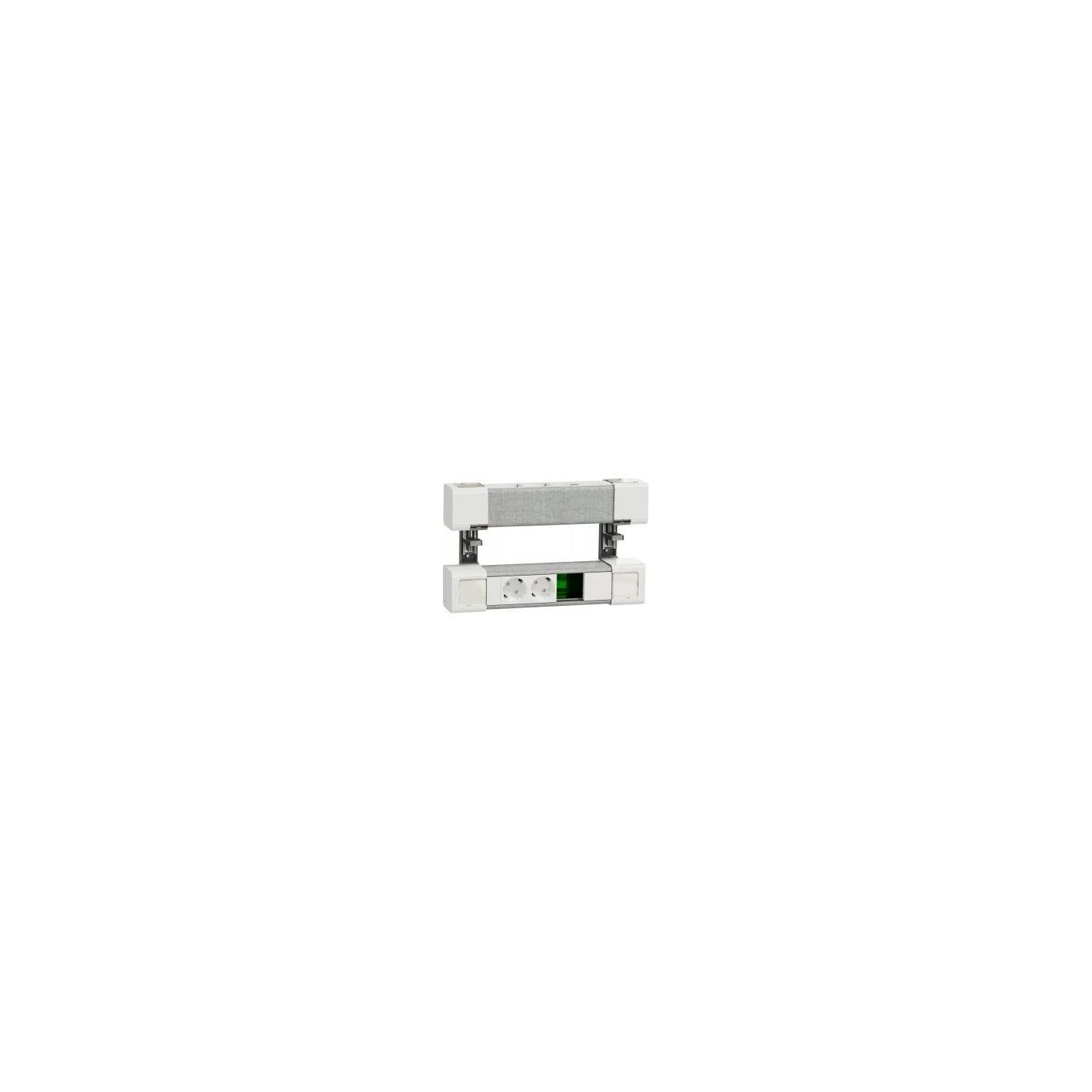 Schneider ELECTRIC UNICA SYSTEM+ DESK UNIT 4XSCHUKO+USB A/C+RJ45 OPT, WHITE/GREY