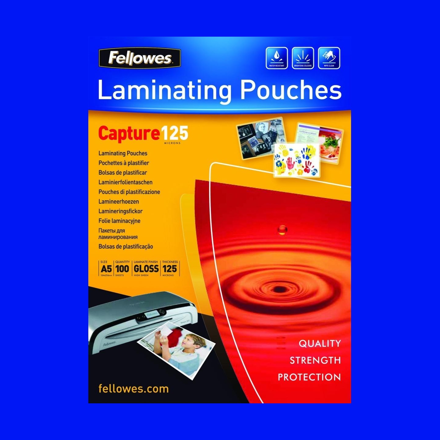Fellowes LAMINATOR POUCH IMAGELAST/A5 125 100PCS 5307302 FELLOWES