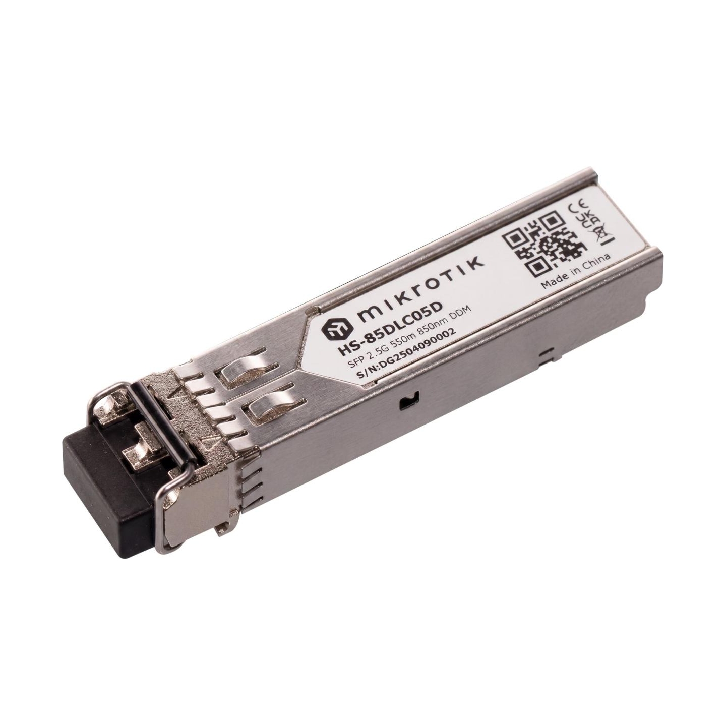 Mikrotik 1G/2.5G multimode SFP module | HS-85DLC05D | Dual LC | Maximum transfer distance 550 m