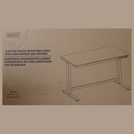 Digitus Electric Height Adjustable Desk | 72 - 121 cm | Maximum load weight 50 kg | Metal | White | 24 month(s) | DAMAGED PACKAG