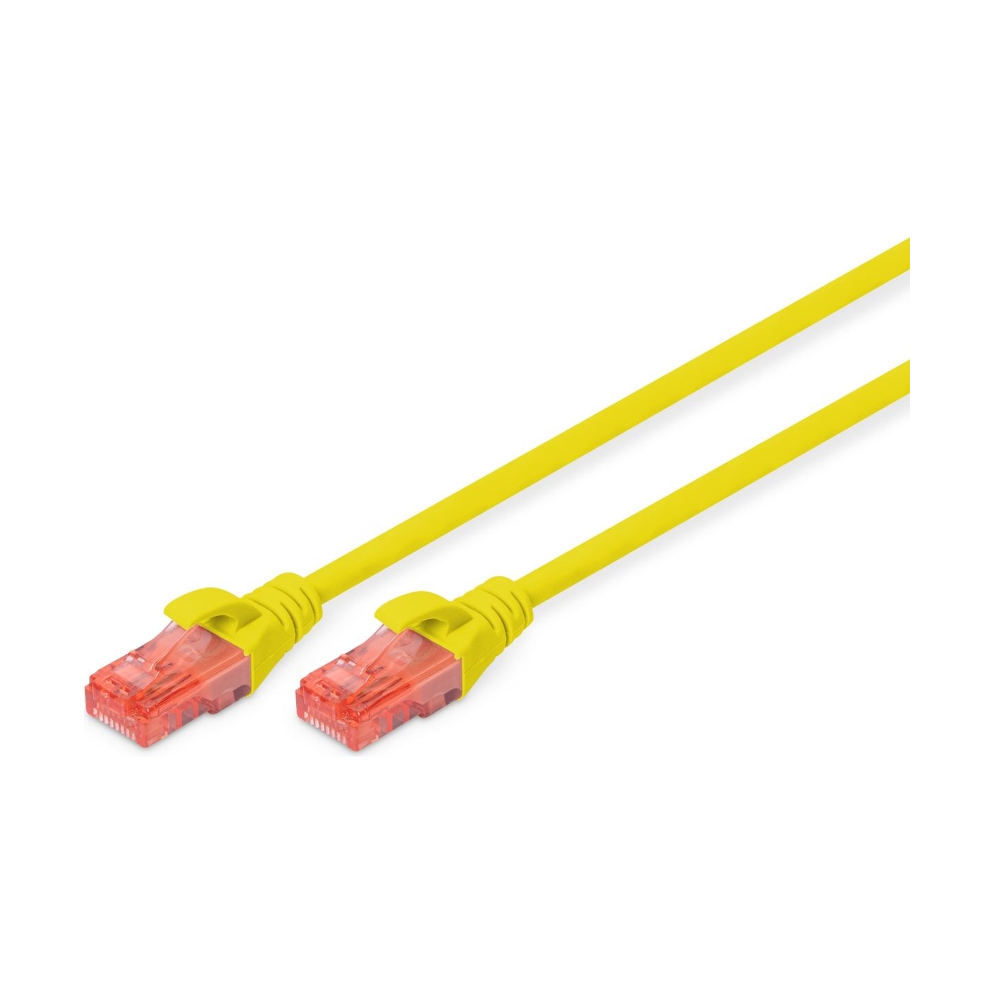 Digitus CAT 6 U-UTP | Patch cord | PVC AWG 26/7 | Yellow | 2 m | Modular RJ45 (8/8) plug
