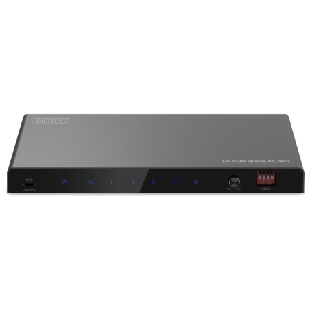 Digitus 8K HDMI Splitter, 1x4 | DS-55340 | Black