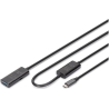 Digitus | Active USB 3.2 Gen1 5G extension cable | DA-73111 | USB-C to USB-A