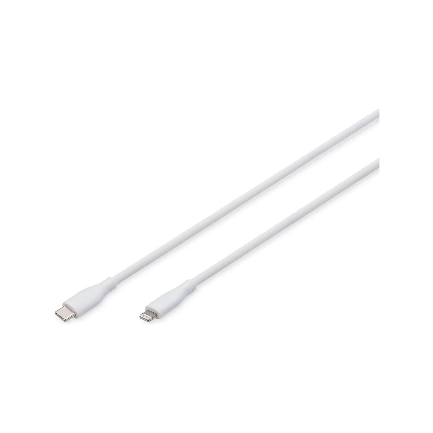 Digitus | Lightning silicone connection cable, USB-C - Lightning, 1m | AK-600110-010-W