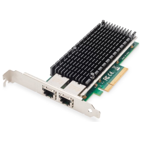 Digitus | 10Gbps Dual Port Ethernet Server adapter PCIe X8, Intel X540 BT2 | DN-10163