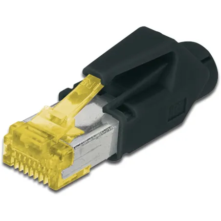 Digitus A-MO6A 8/8 HRS | AT 6A modular RJ45 Plug, Hirose TM31 8P8C, shielded, for round cable, incl. hood