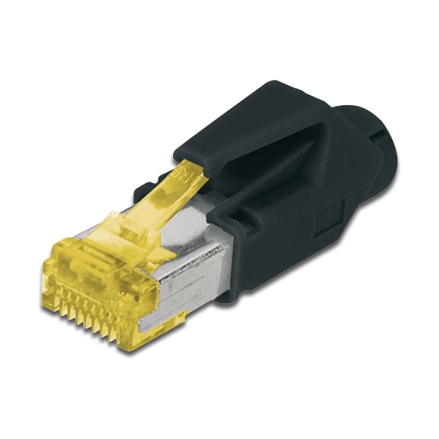 Digitus A-MO6A 8/8 HRS | AT 6A modular RJ45 Plug, Hirose TM31 8P8C, shielded, for round cable, incl. hood