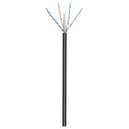 Goobay Outdoor Network Cable | CAT 6 U/UTP | AWG 24/1 | Cable length: 100 m | Black