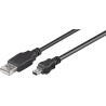 Goobay 50767 USB 2.0 Hi-Speed cable, black, 1.8 m | Goobay | USB-A to mini-USB