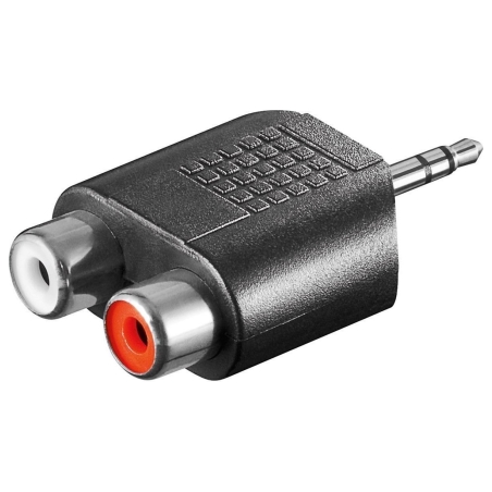 Goobay | RCA adapter. AUX jack 3.5 mm male to 2 stereo female | 11604