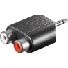 Goobay | RCA adapter. AUX jack 3.5 mm male to 2 stereo female | 11604