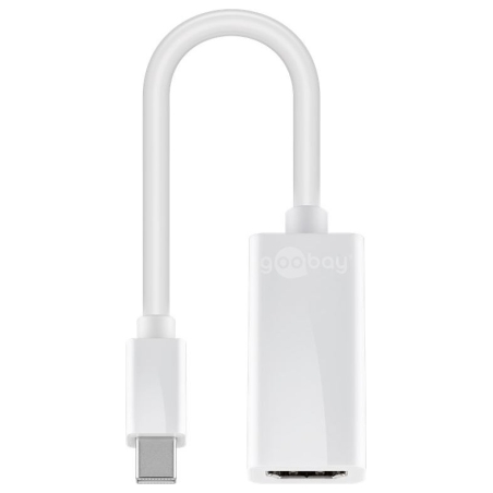 Goobay | Mini DisplayPort/HDMI adapter cable 1.1 | 51729 | White | Mini DisplayPort male | HDMI female (Type A)