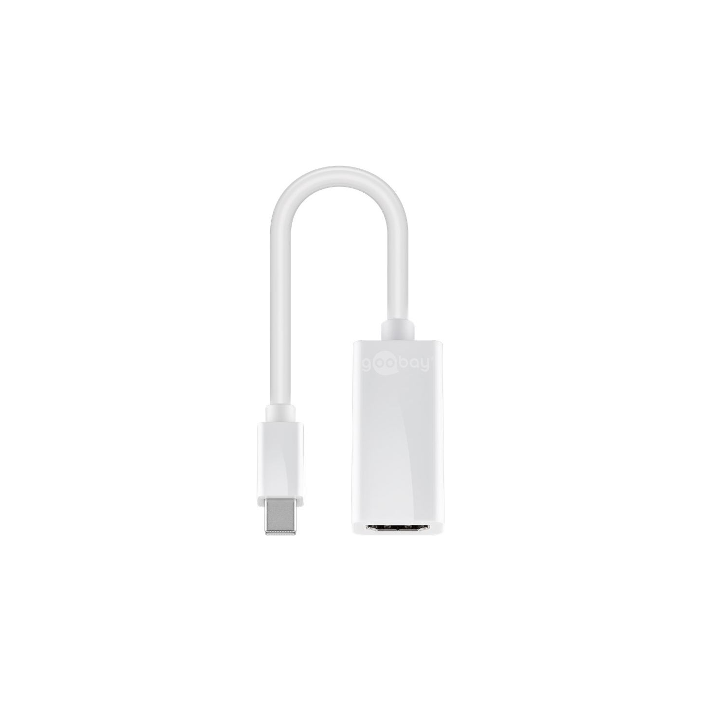 Goobay | Mini DisplayPort/HDMI adapter cable 1.1 | 51729 | White | Mini DisplayPort male | HDMI female (Type A)