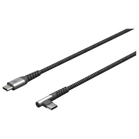 Goobay | 64659 USB-C to USB-C Textile Cable with Metal Plugs, 1 m | USB-C to USB-C