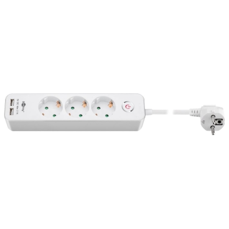Goobay | 41264 3-Way Power Strip with Switch and USB | Sockets quantity 3