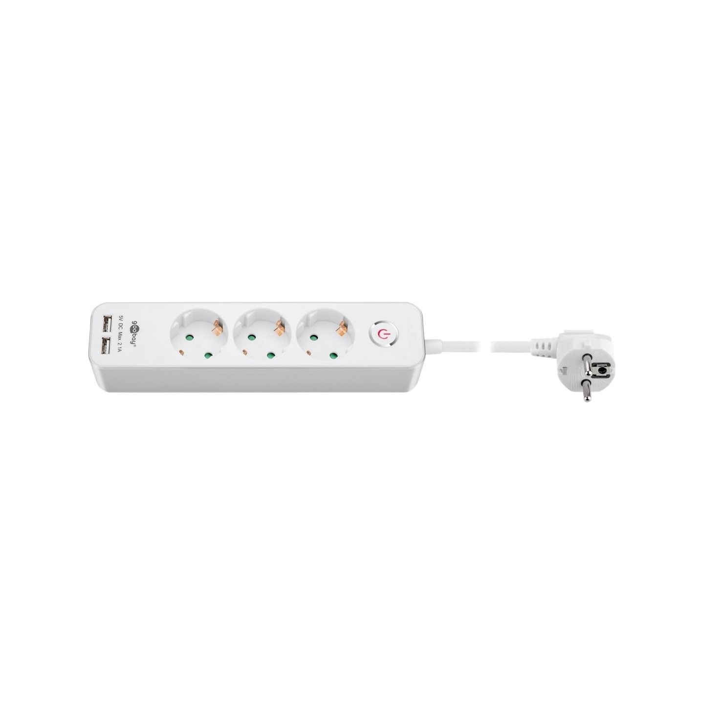Goobay | 41264 3-Way Power Strip with Switch and USB | Sockets quantity 3