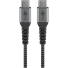 Goobay | USB-C  to USB-C  Textile Cable with Metal Plugs | 49302 | USB-C to USB-C USB-C male | USB-C male