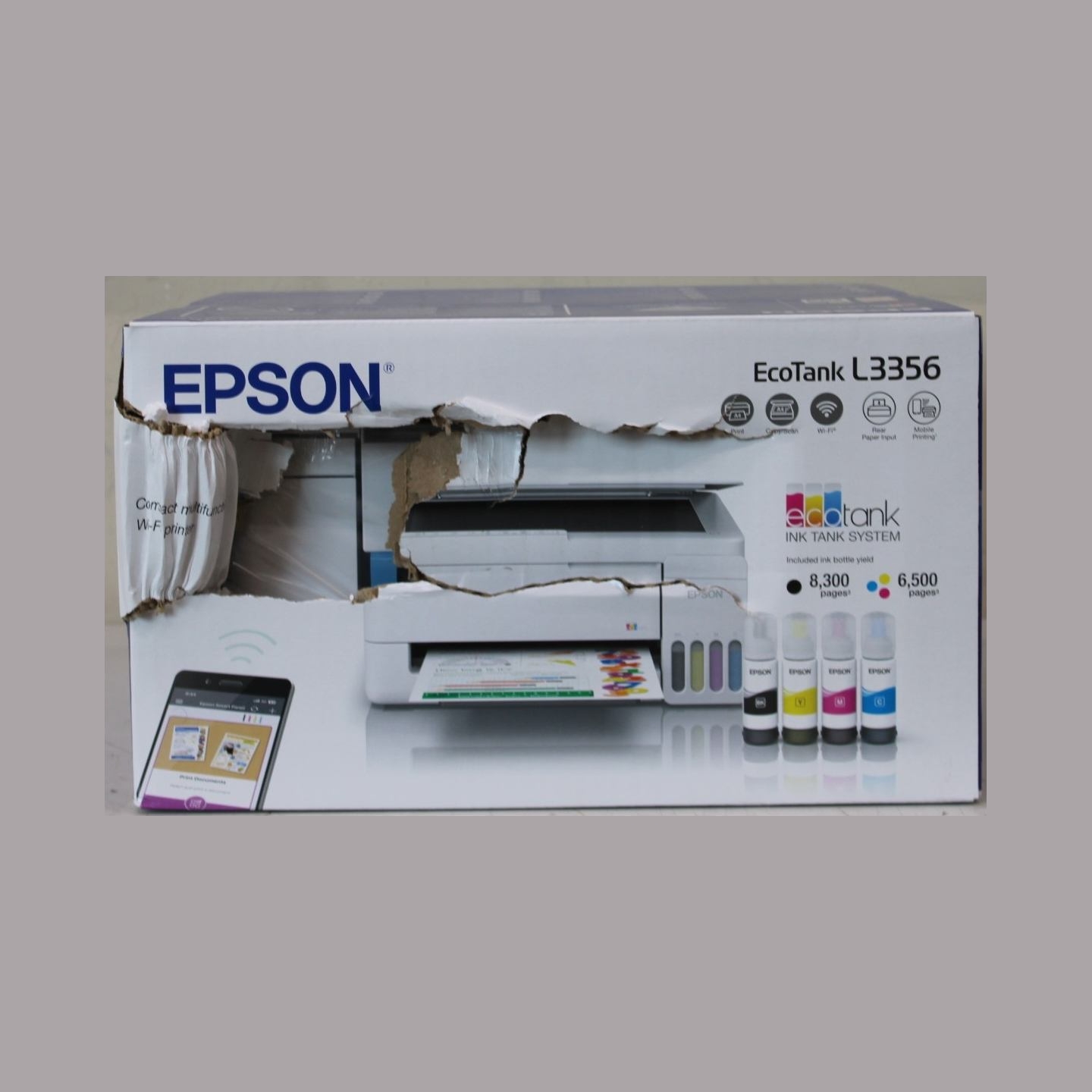 Epson EcoTank L3356 Multifunctional Printer |  | Epson EcoTank | L3356 | Inkjet | Colour | Multifuction Printer | A4 | Wi-Fi | W