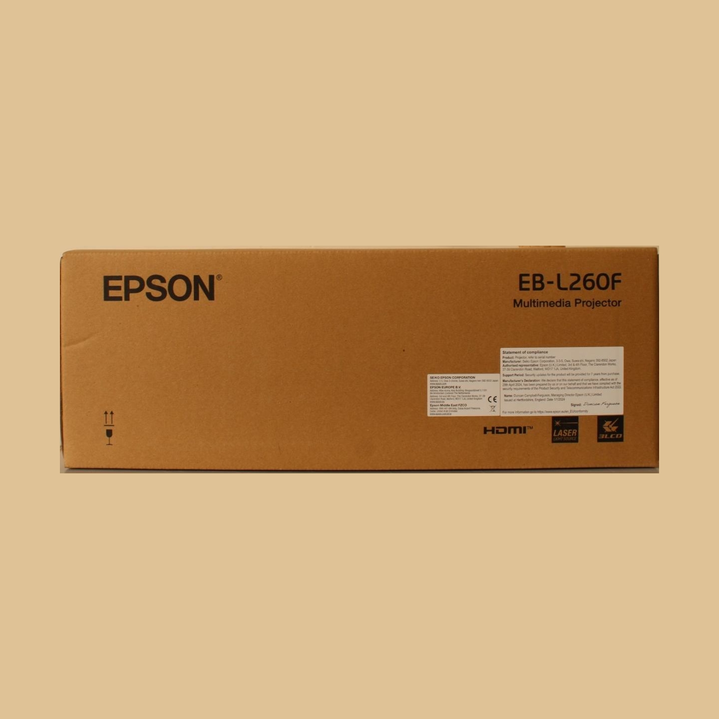 Epson EB-L260F Full HD 3LCD Projector 1920x1080/4600 Lm/16:9/2500000:1, White |  Epson | EB-L260F | Full HD (1920x1080) | 4600 A