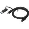 Lenovo | 1m, Hybrid USB-C with USB-A Cable