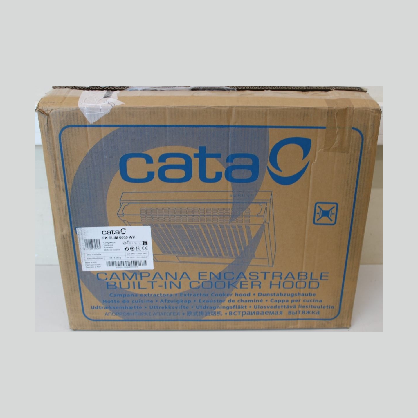 Cata |  | CATA | Hood | FK SLIM 6000 WH | Conventional | Energy efficiency class B | Width 60 cm | 162 m³/h | Mechanical | LED |