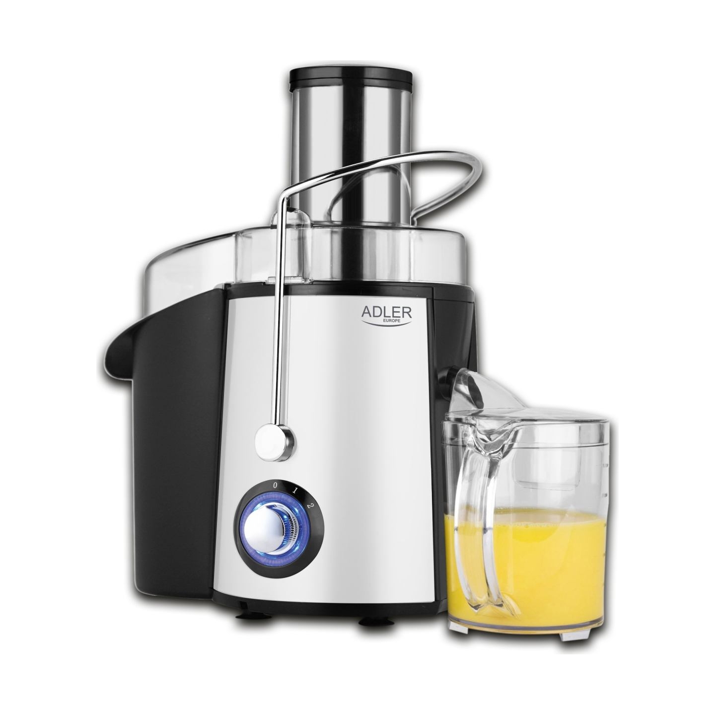 Adler | Juicer | AD 4128 | Type Juicer maker | Matt Black/White | 1000 W | Number of speeds 2