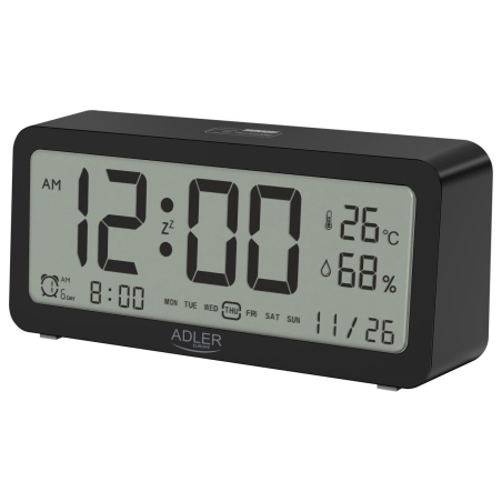 Adler | Alarm Clock | AD 1195b | Alarm function | Black