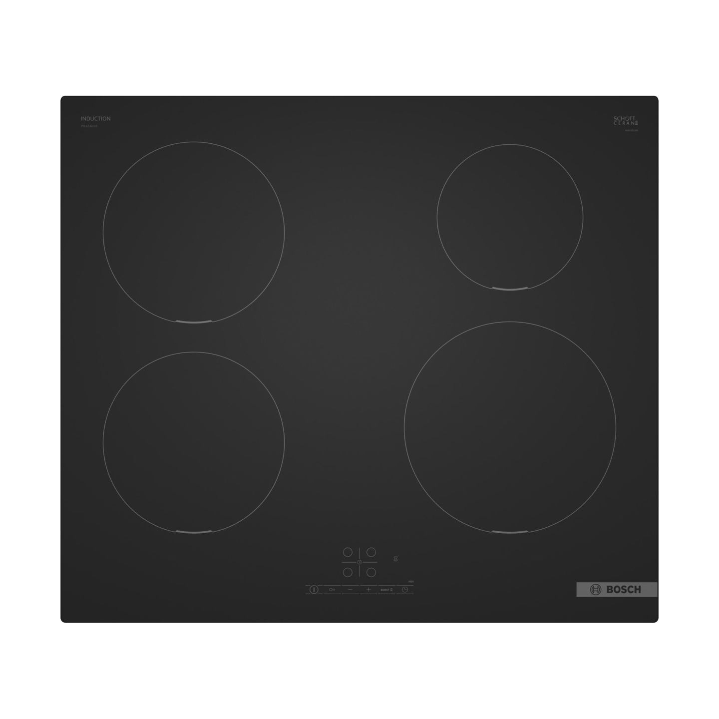 Bosch Induction Hob PIE61ABB5E, Width 59.2 cm, Black / PIE61ABB5E