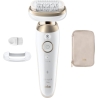 Braun Silk-épil 9 Flex SES9-011 3D Epilator, Wet & Dry, White/Gold | Braun