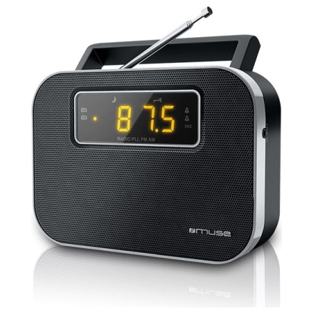 Muse | M-081R | Alarm function | 2-band PLL portable radio | Black