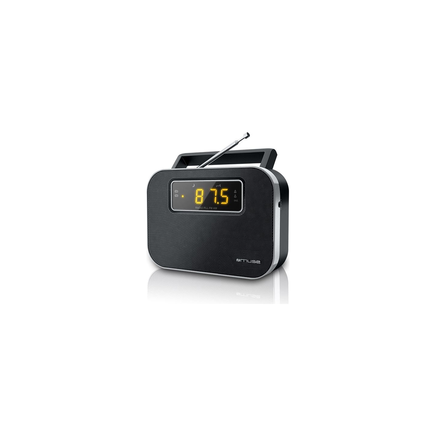 Muse | M-081R | Alarm function | 2-band PLL portable radio | Black