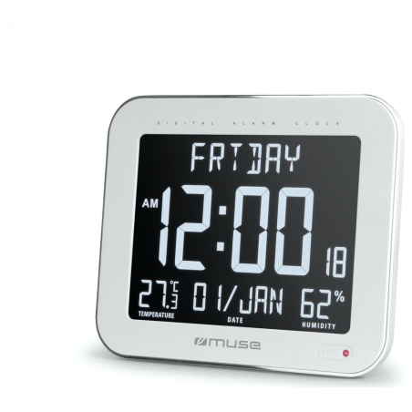 Muse | Wall Clock with Alarm Function | M-090 WMC | White