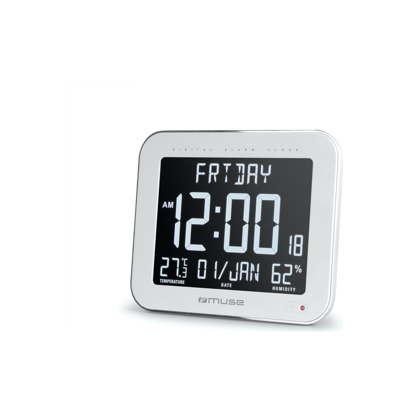 Muse | Wall Clock with Alarm Function | M-090 WMC | White