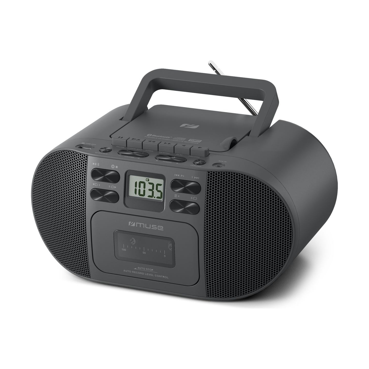 Muse M-188 RDC | Portable radio with Blu-ray CD/MP3 cassette recorder | AUX in