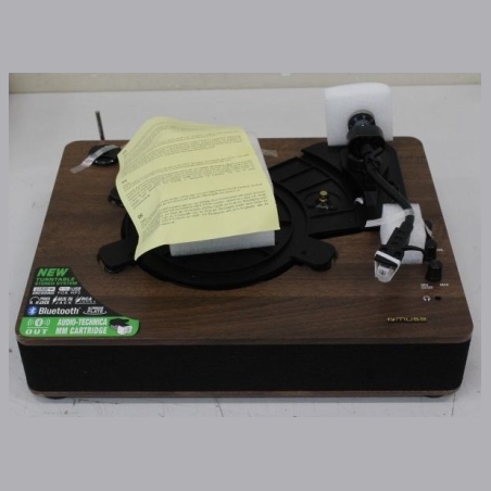 Muse MT-107 BTO Turntable Stereo System, Black/Brown | Muse Turntable Stereo System with Bluetooth Out | MT-107 BTO | Warranty 2