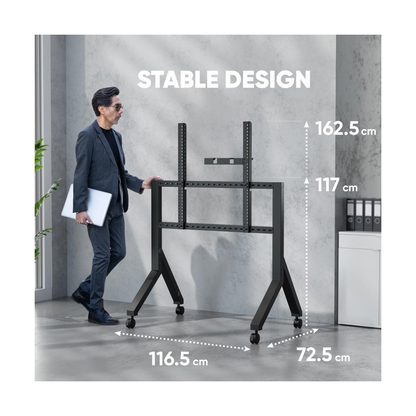 Onkron TV SET ACC MOBILE STAND/70-110" BLACK TS2081-B ONKRON