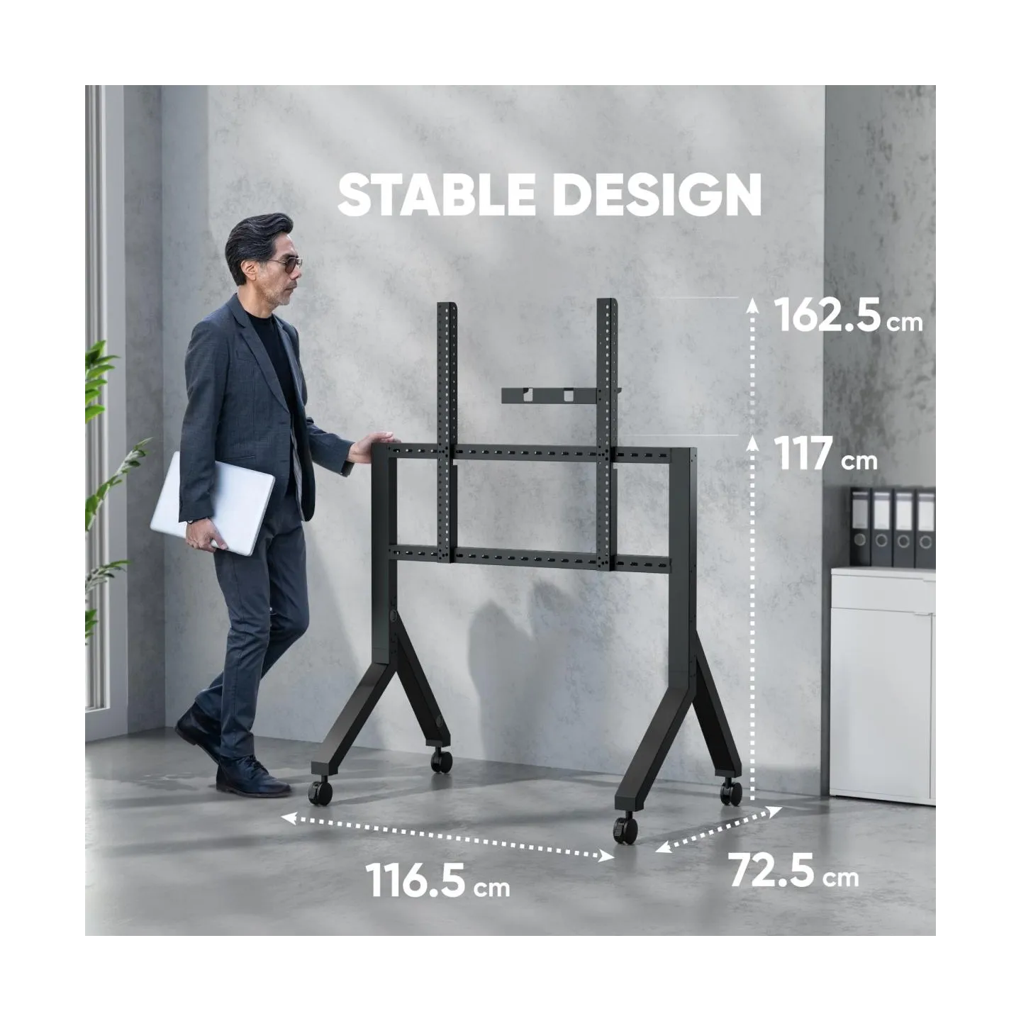 Onkron TV SET ACC MOBILE STAND/70-110" BLACK TS2081-B ONKRON