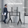 Onkron Mobile TV stand for 70"-110" Screens up to 125 kg, Black