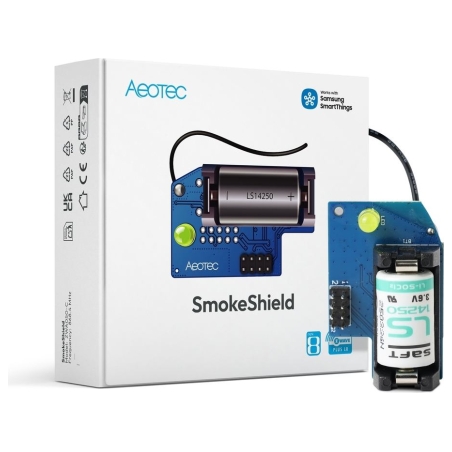 Aeotec SmokeShield Z Wave 800 Series for Ei Smoke & Heat Detectors Ei650W, Ei650iW, Ei630W and Ei630 Kit | AEOEZWA050_SET