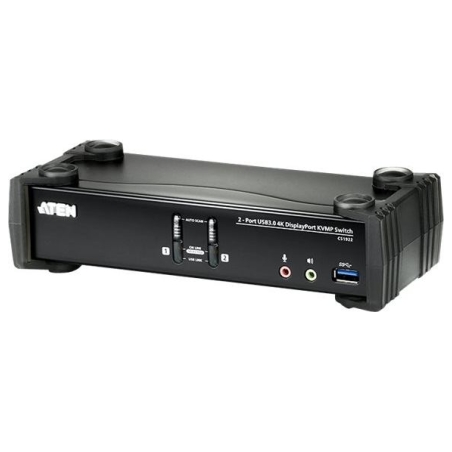 Aten CS1922 2-Port USB 3.0 4K DisplayPort KVMP Switch | Aten | 2-Port USB 3.0 4K DisplayPort KVMP™ Switch (Cables included) | CS
